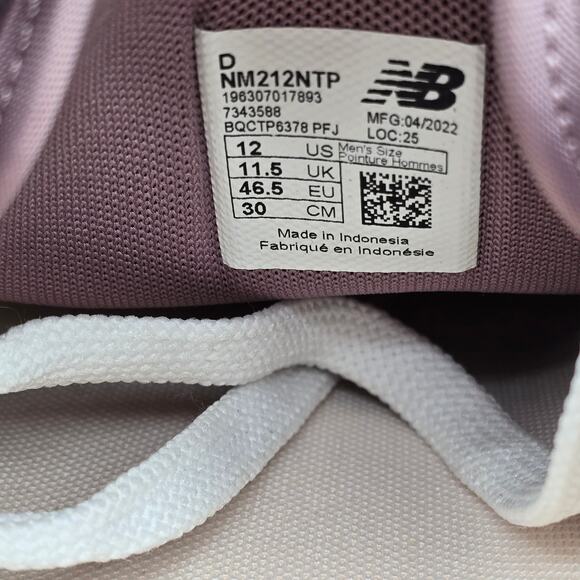 New Balance 212 Shoes Mens 12 D Lilac Chalk Canvas Pro Court Athletic Sneakers